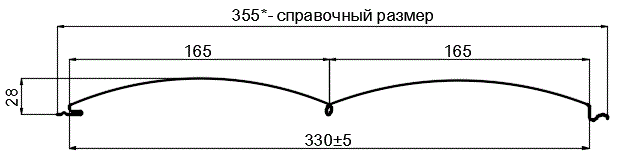 Сайдинг Woodstock-БР-28х330 (ECOSTEEL_T-12-Орех-0.45) в Щелково