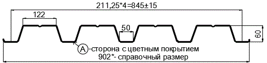 Фото: Профнастил Н60 х 845 - B (PURMAN-20-Citrine-0.5) в Щелково