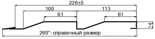 Фото: Сайдинг МП СК-14х226 (ПЭ-01-3011-0.4±0.08мм) в Щелково