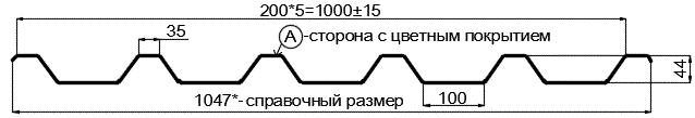 Фото: Профнастил С44 х 1000 - A (ПЭ-01-1014-0.45) в Щелково