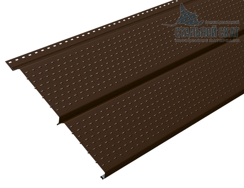 Софит перфор. Lбрус-XL-14х335 (VALORI-20-Brown-0.5) в Щелково