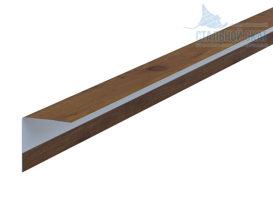 Фото: Планка угла наружного 30х30х3000 (ECOSTEEL_T-12-Дуб-0.45) в Щелково